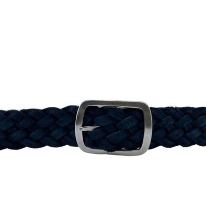 Cintura Hunting Double Blu in Pelle