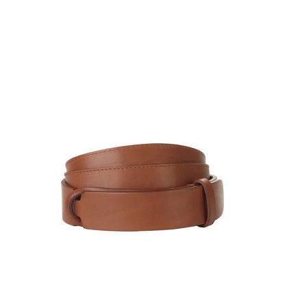Cintura Nobuckle Bull in Cuoio