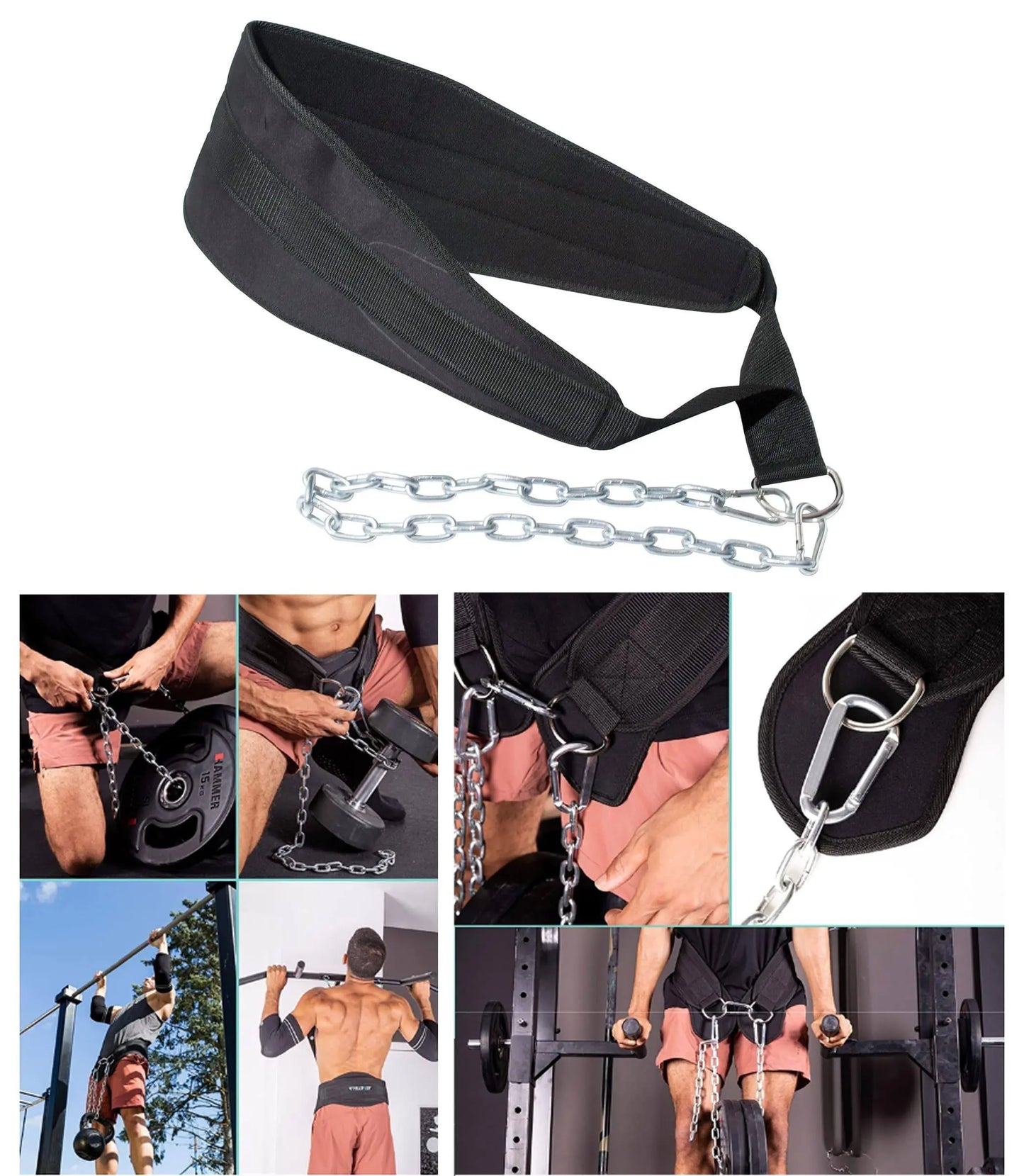 Cintura Palestra Powerlifting per Dip Bodybuilding sollevamento pesi Sovraccarico Calisthenics