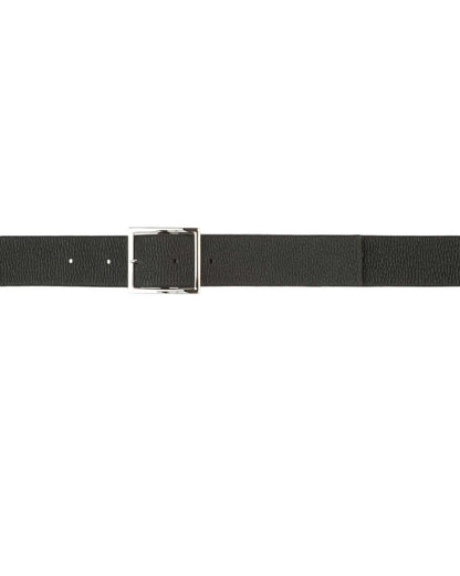 Cintura Reversibile Micron Double Nero/Fango in Pelle