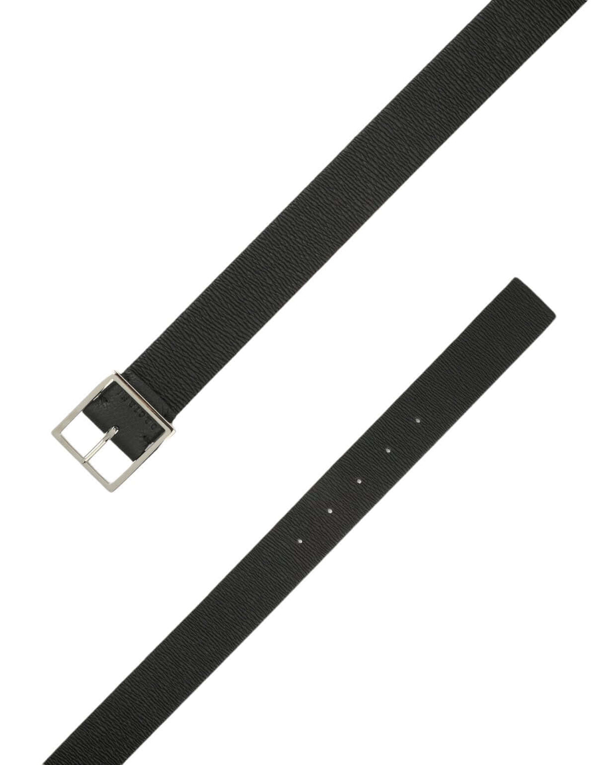 Cintura Reversibile Micron Double Nero/Fango in Pelle
