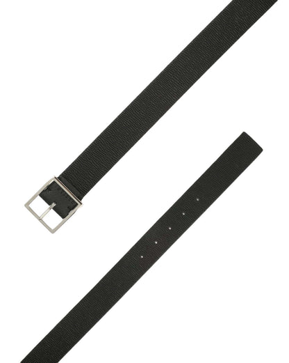 Cintura Reversibile Micron Double Nero/Fango in Pelle