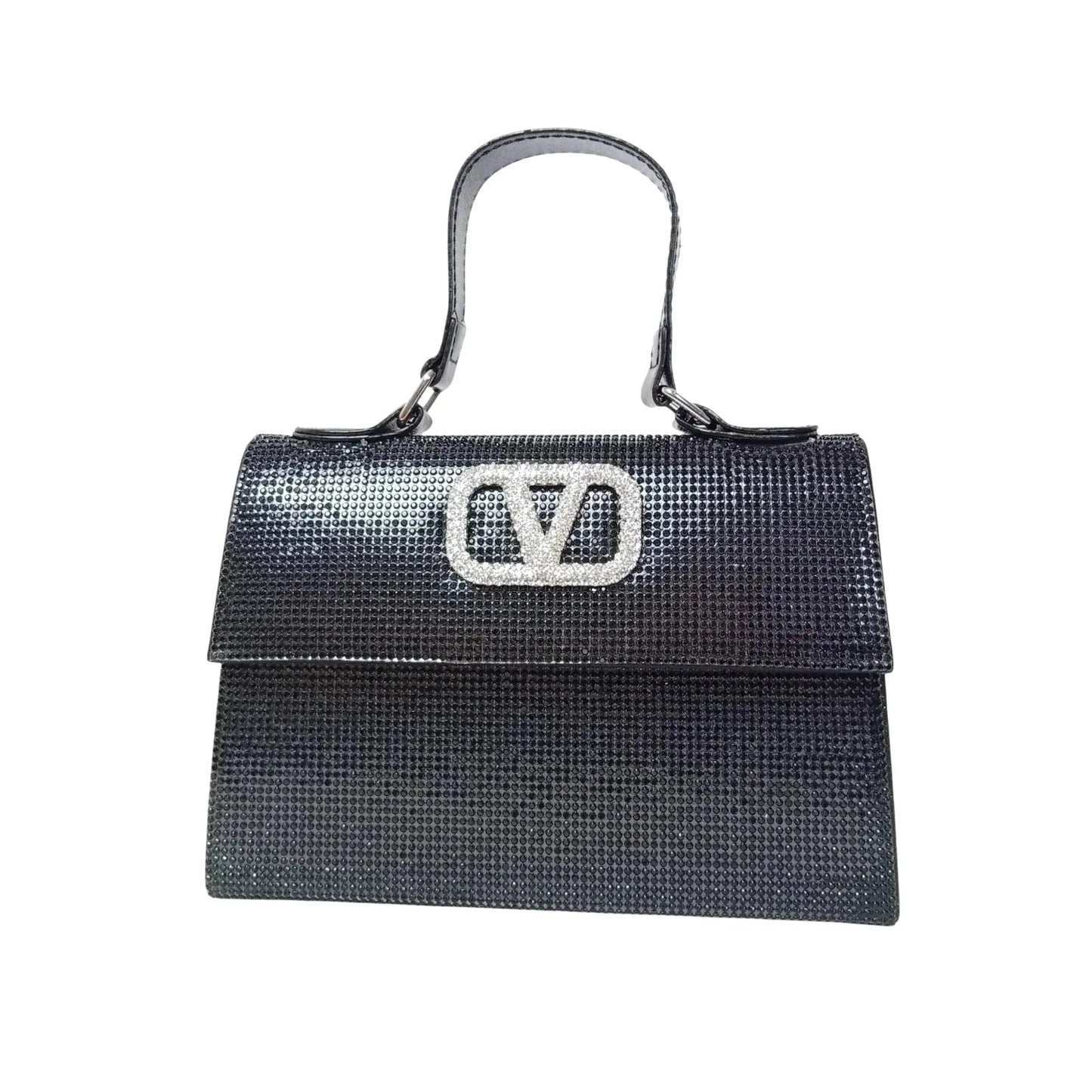 Valentini Pochette da Sera con Strass in Ecopelle