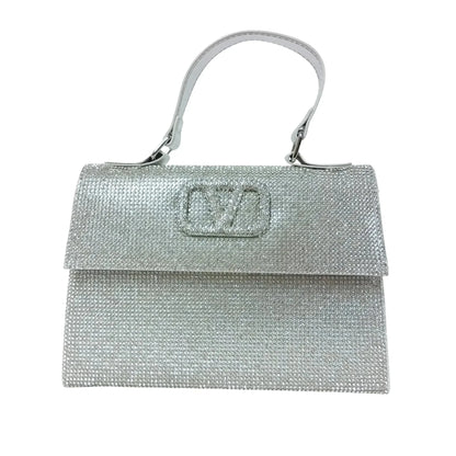 Valentini Pochette da Sera con Strass in Ecopelle