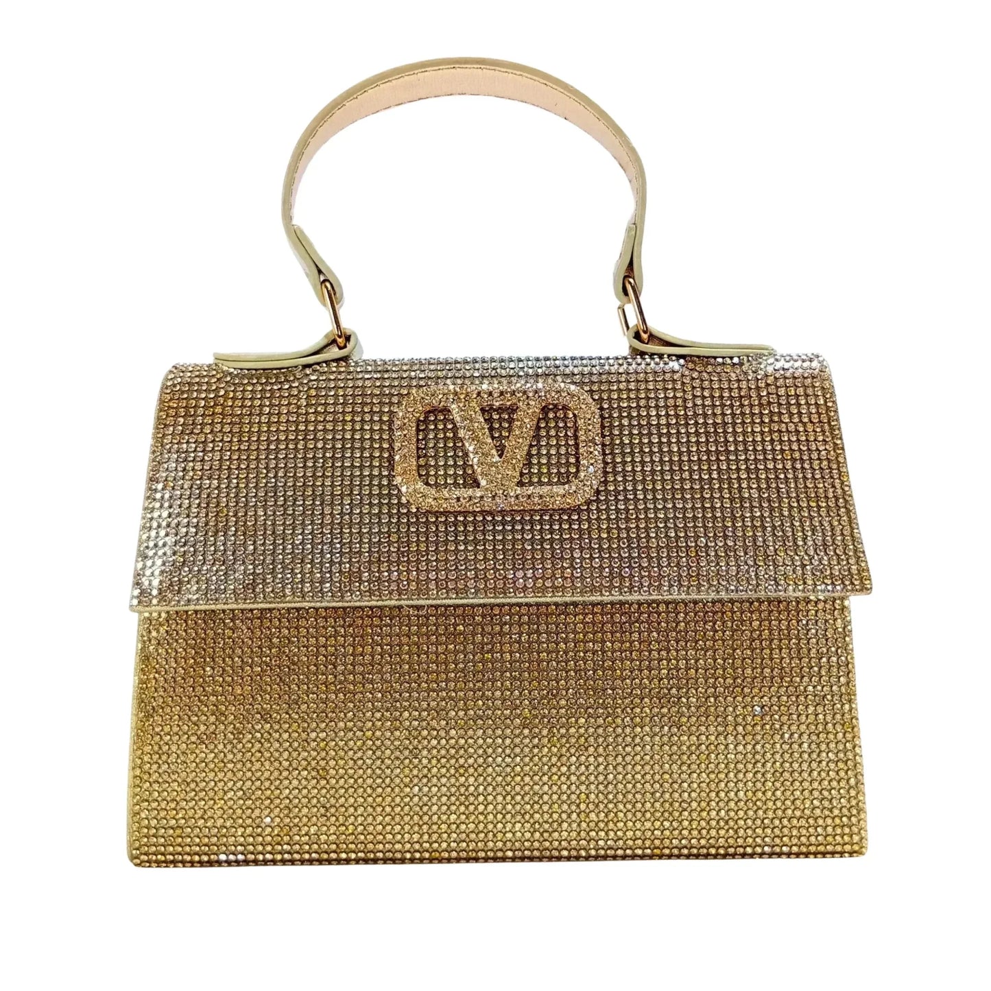 Valentini Pochette da Sera con Strass in Ecopelle