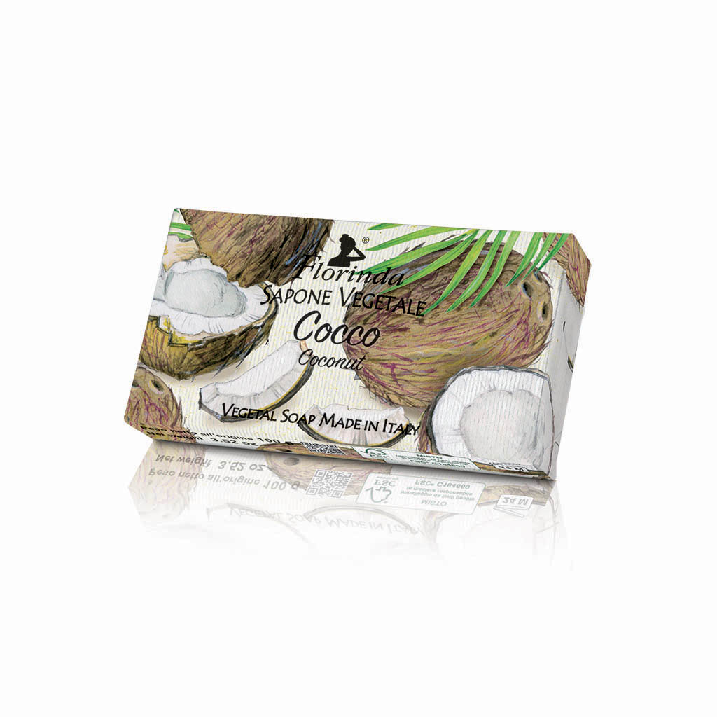 Florinda Tropicale Pflanzliche Seife für Hände und Körper Kokosnuss 100 g