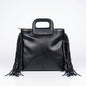 Coconuda Tote Bag with Fringes, Structured Handle and Removable Shoulder Strap