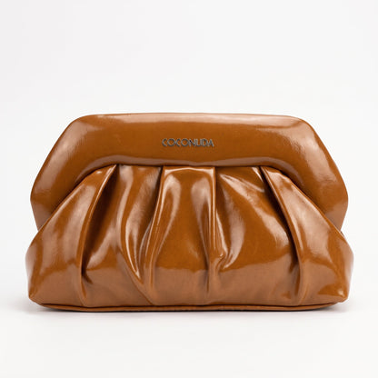 Coconuda Pochette Drappeggiata con Chiusura a Clip