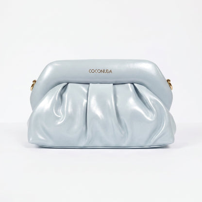 Coconuda Pochette Drappeggiata con Chiusura a Clip