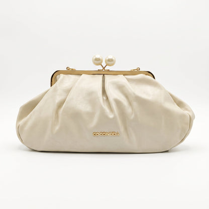 Coconuda Pochette in Ecopelle Marrone con Chiusura a Scatto e Tracolla