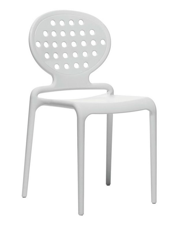 Stuhl Scab Colette 2283 - Zeitgenössisches stapelbares Design für Innen- und Außenbereiche
