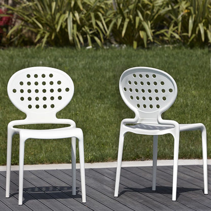Stuhl Scab Colette 2283 - Zeitgenössisches stapelbares Design für Innen- und Außenbereiche