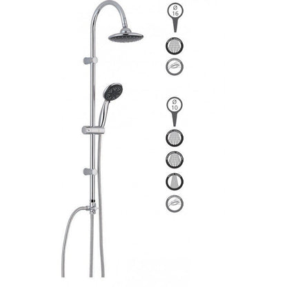 Colonna doccia  in acciaio inox  cromato con doccetta  ALPHA metaform