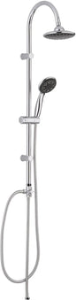 Chromed stainless steel shower column with ALPHA metaform hand shower