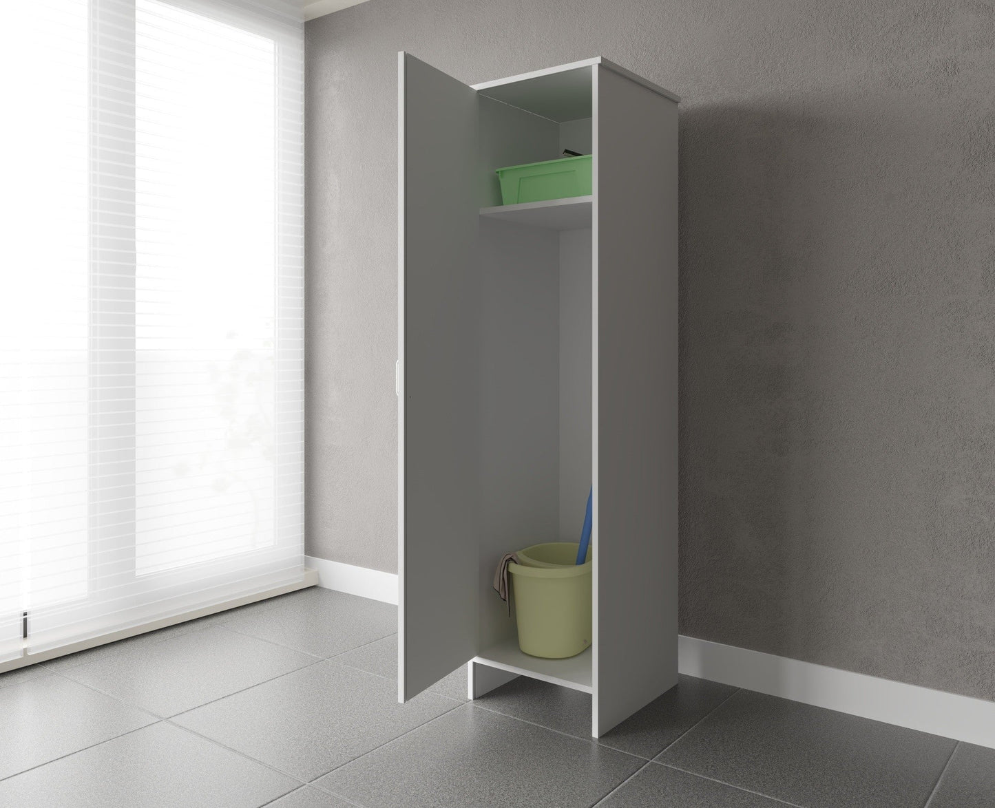 Colonna per Composizione Lavanderia in PVC, Kit Completo 45x50 cm, Modello Garden, Ideale per Spazi Funzionali