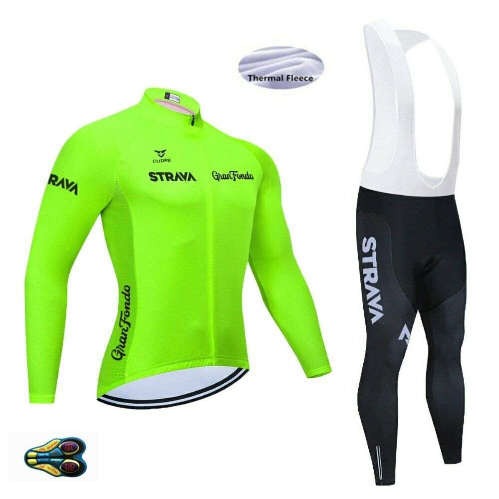 Completo Ciclismo Invernale Uomo Termico Antivento e Traspirante
