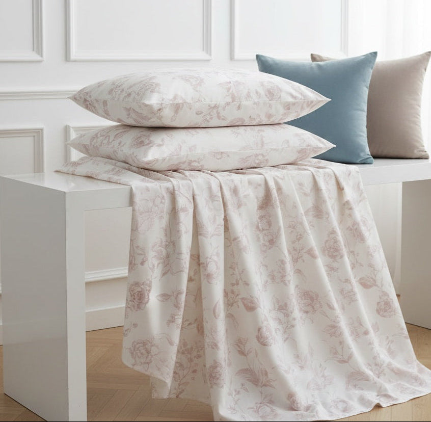 Completo Letto Matrimoniale Parigi Stampa Floreale