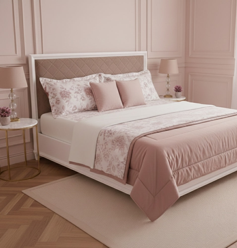 Completo Letto Matrimoniale Parigi Stampa Floreale