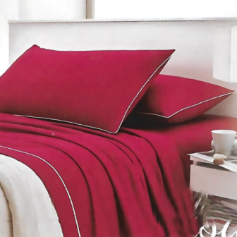 Completo Letto Tinta Unita Cotone Percalle 200 Fili linea Lagom- Matrimoniale.