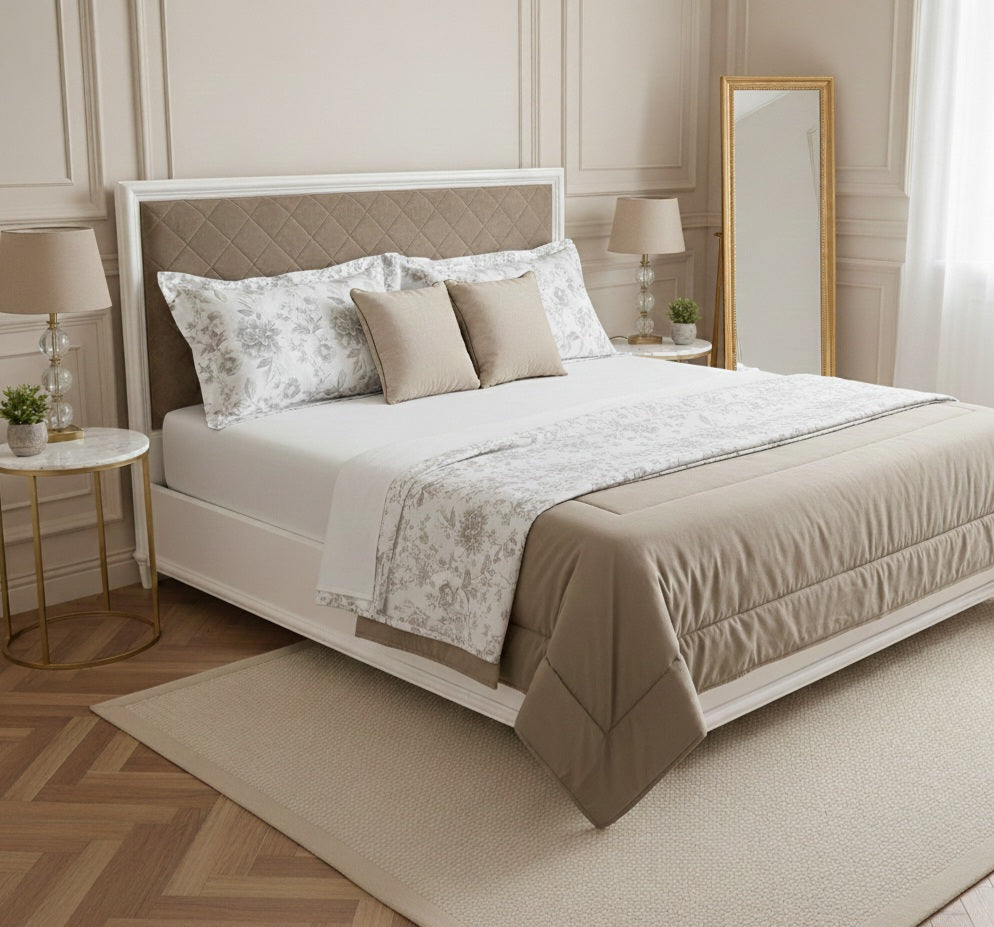 Completo Letto Matrimoniale Parigi Stampa Floreale