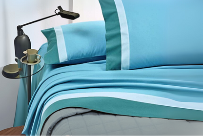 Completo Letto Matrimoniale Marilyn Percalle con balza | Made in Italy