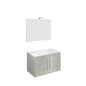 Suspended Bathroom Composition 81cm Corallo 4455 Grey Oak - 2 Doors + LED