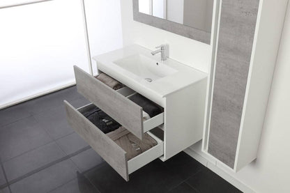 Composizione Bagno Sospeso 90cm Fabula Cemento