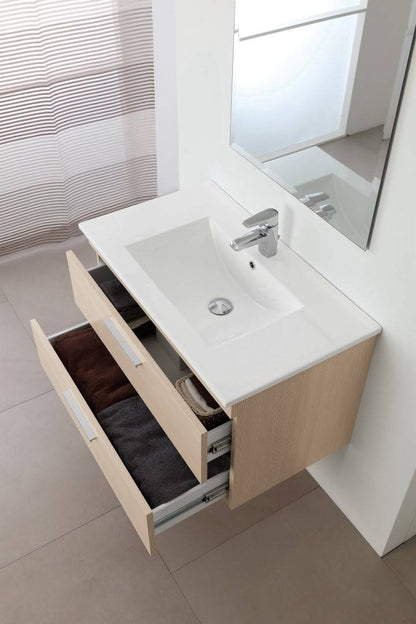 Composizione Bagno sospesa Linea Stella  80CM colore larice