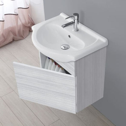 Composizione Bagno Sospeso 56cm Stella Grigio