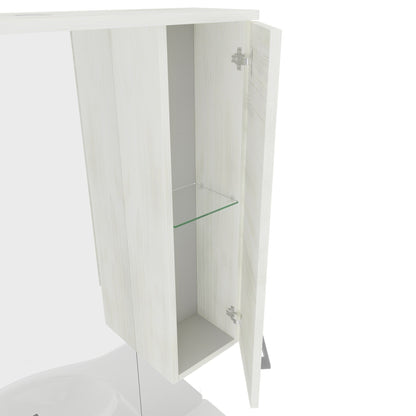 Composizione da bagno 3 ante da 105cm con cassetto lavabo e specchiera con pensile e luci a led