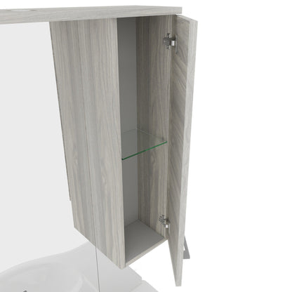 Composizione da bagno 3 ante da 105cm con lavabo e specchiera con pensile e luci a led