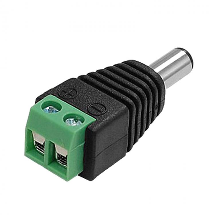 100pz CONNETTORE CONNETTORI SPINOTTO ALIMENTAZIONE MASCHIO A VITE TELECAMERE/LED