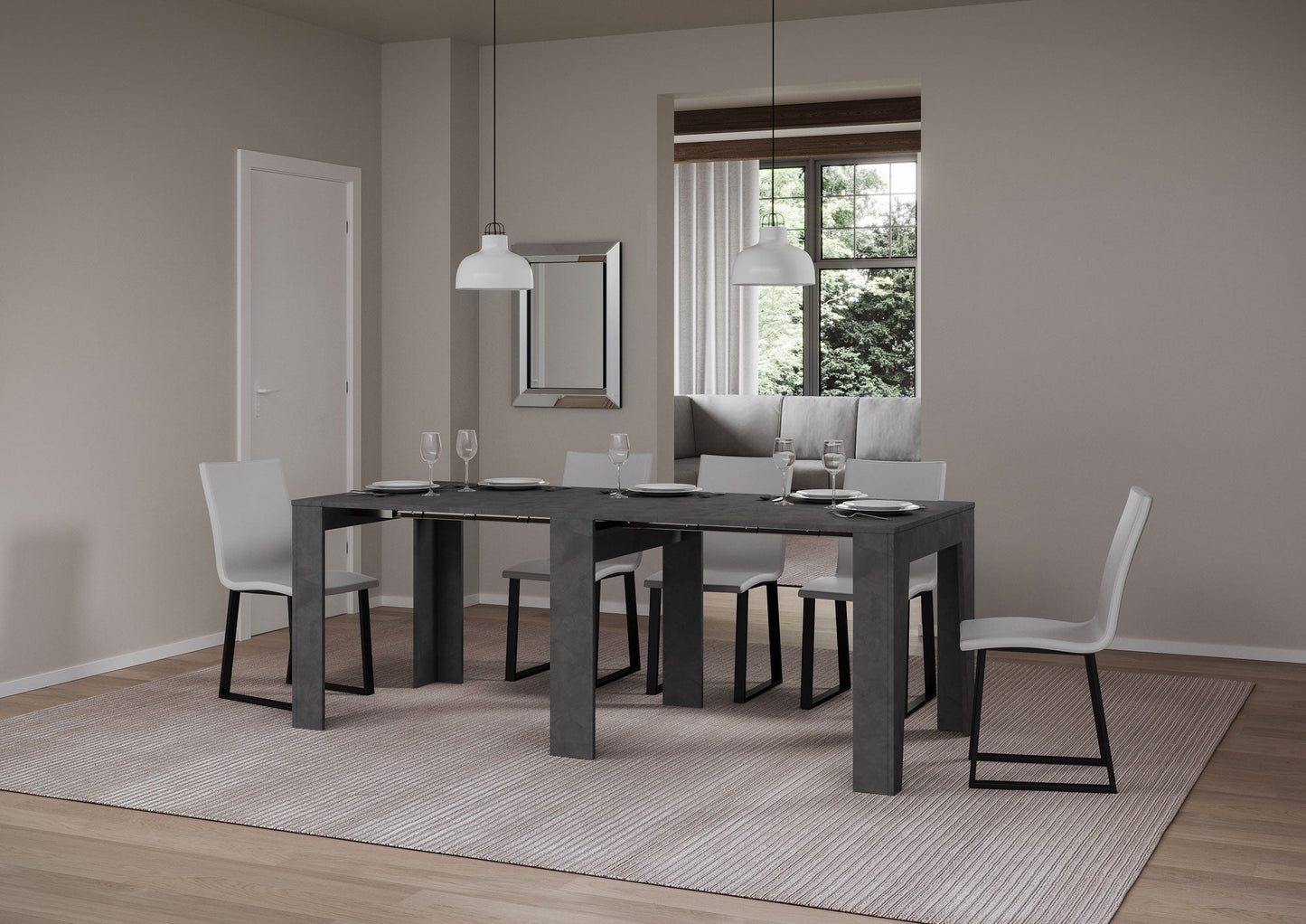 Consolle Estensibile Elegante 90x25x77 cm