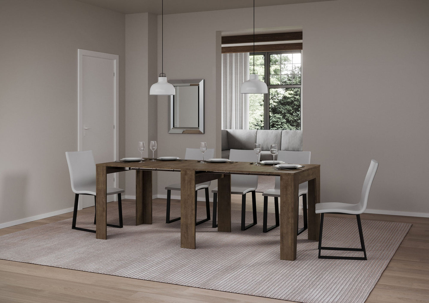 Consolle Estensibile Elegante 90x25x77 cm