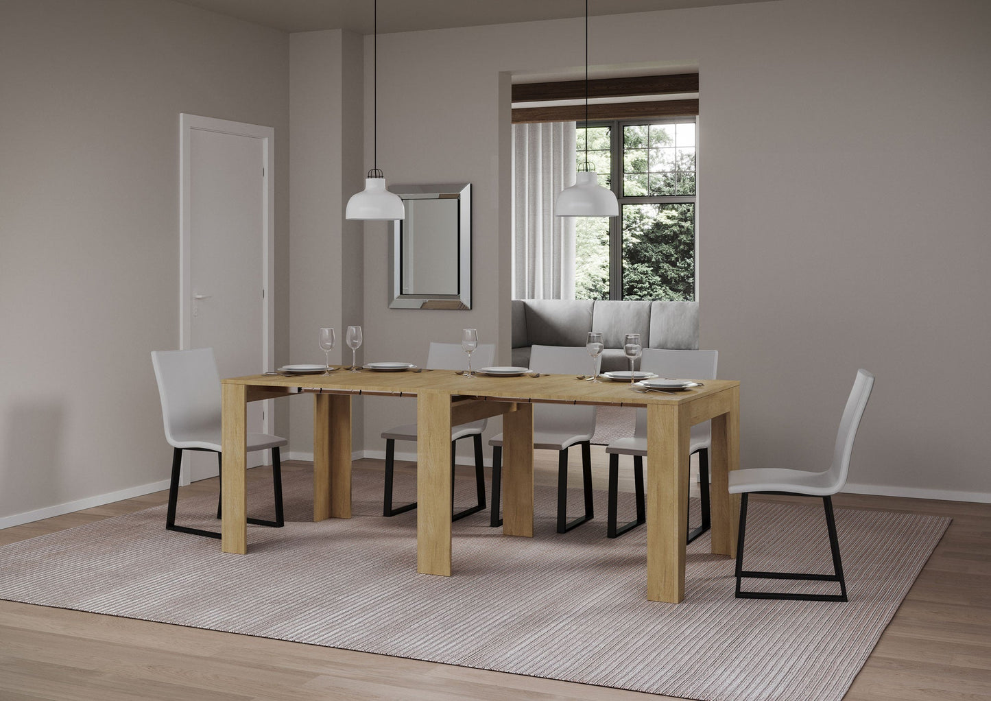 Consolle Estensibile Elegante 90x25x77 cm