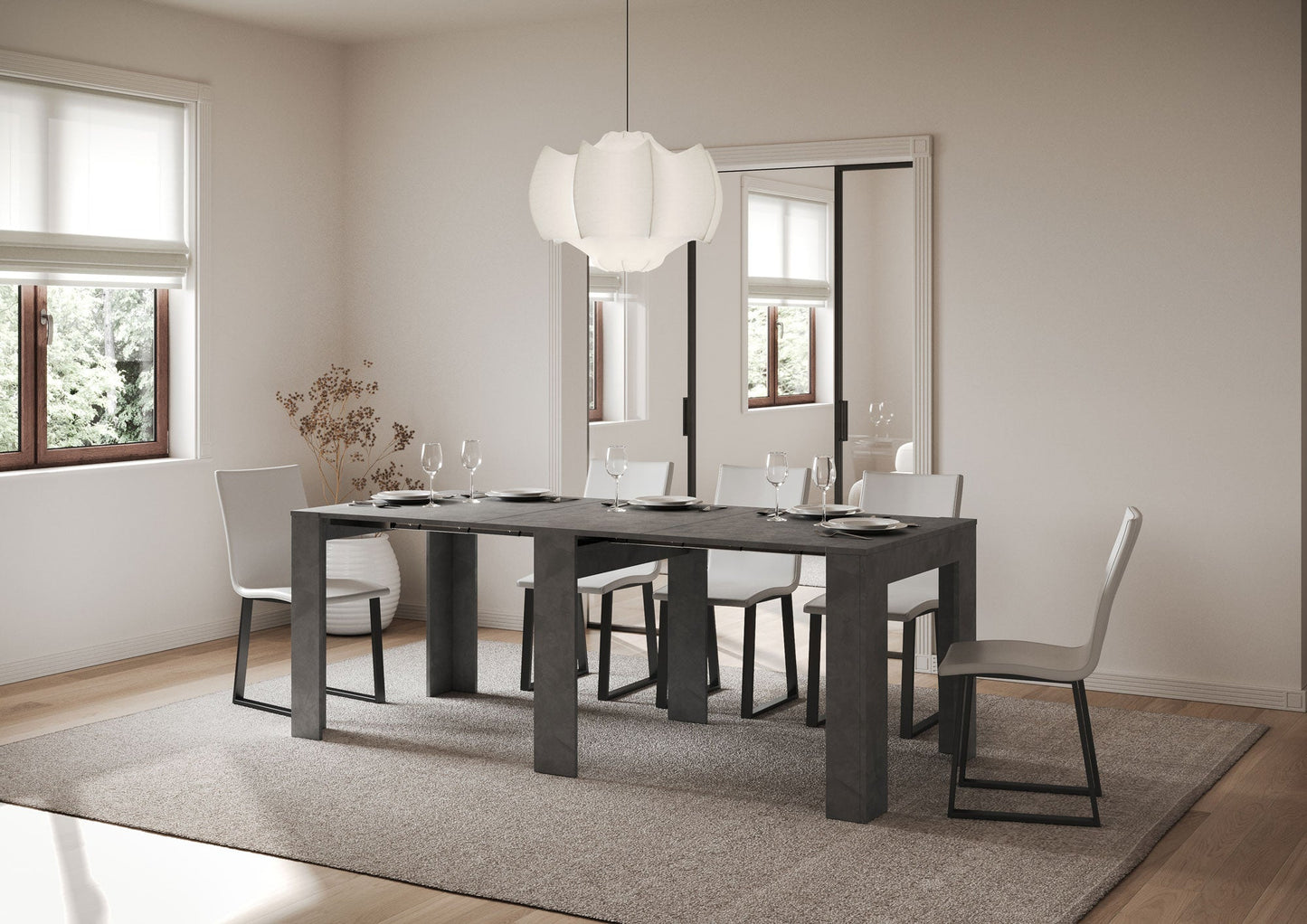 Elegante Ausziehkonsole Slick 90x25/181 cm