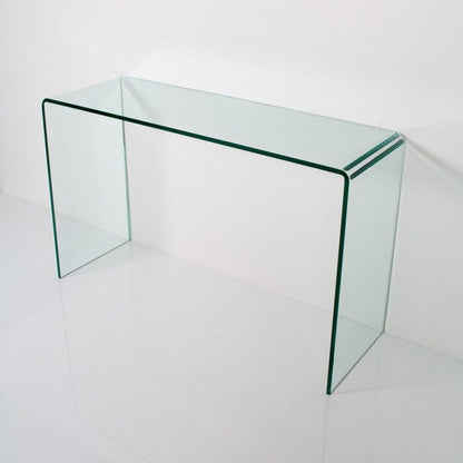 Consolle Elegante in Vetro Curvato L.100 P.40 H.80