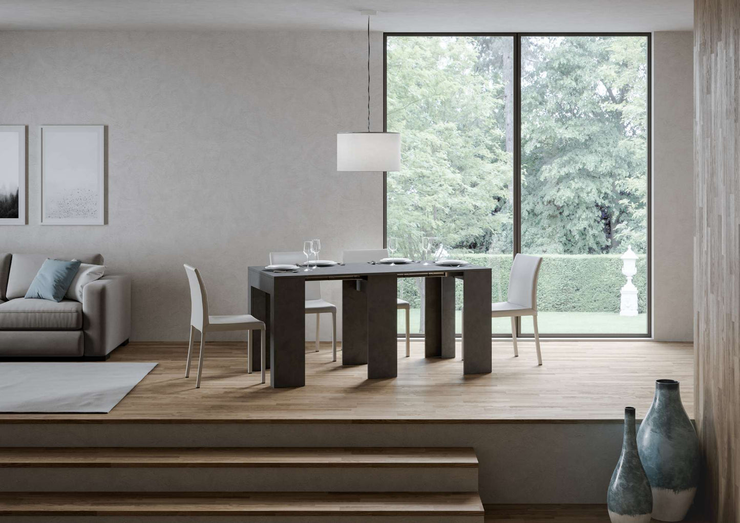 Elegante ausziehbarer Konsolentisch 78x47/290 cm in verschiedenen Farben