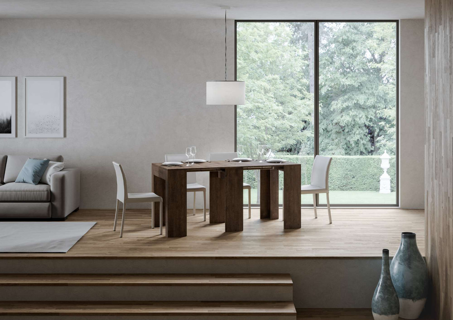 Elegante ausziehbarer Konsolentisch 78x47/290 cm in verschiedenen Farben