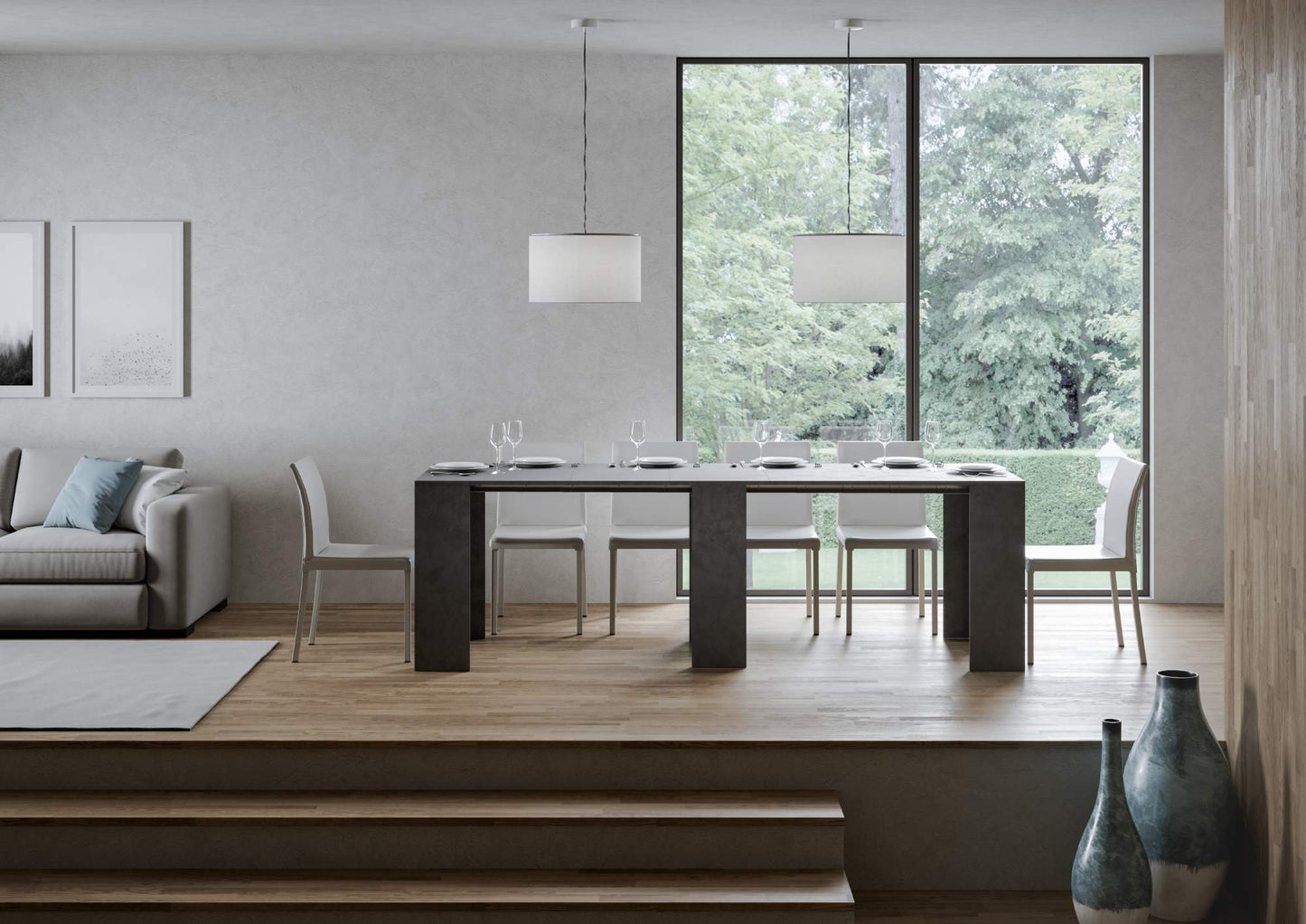 Elegante ausziehbarer Konsolentisch 78x47/290 cm in verschiedenen Farben