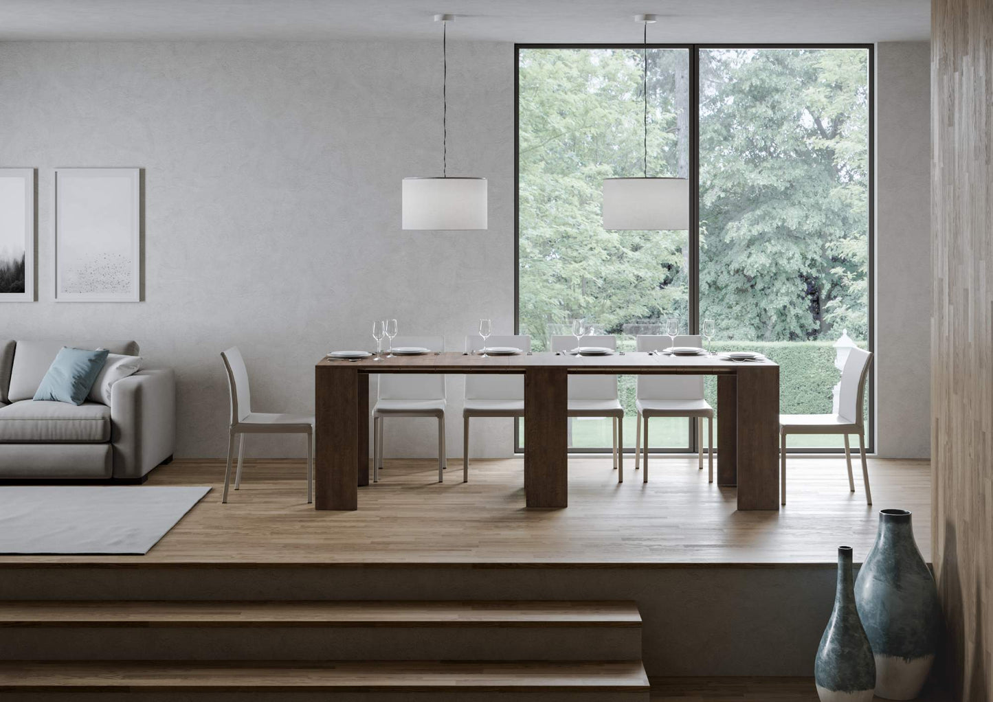 Elegante ausziehbarer Konsolentisch 78x47/290 cm in verschiedenen Farben