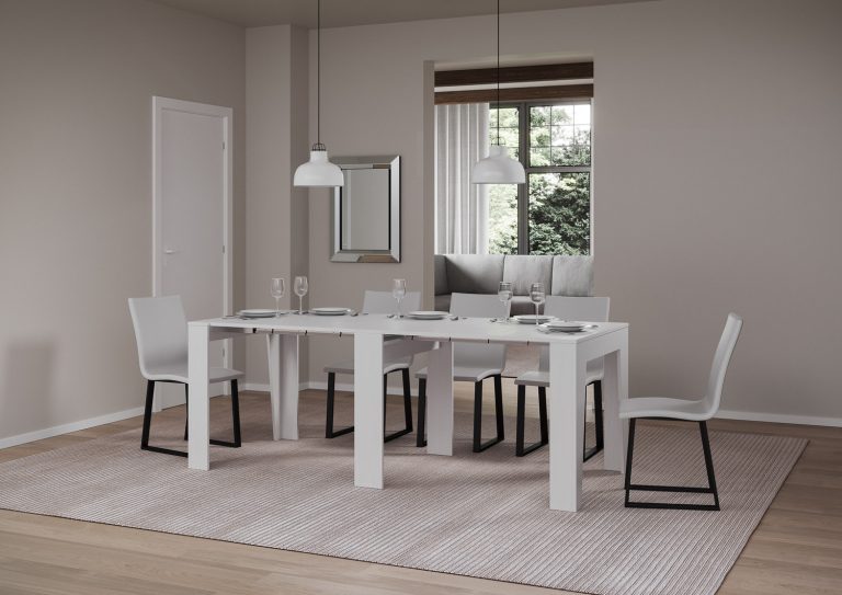 Ausziehbarer Konsolentisch Enea 90x25/211 cm mit Teleskopsystem und vielseitigem Design