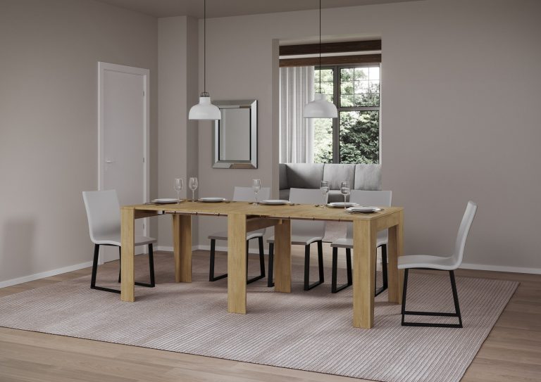 Ausziehbarer Konsolentisch Enea 90x25/211 cm mit Teleskopsystem und vielseitigem Design