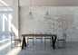 Diago Extendable Console Table in Anthracite Metal