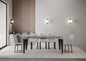 Extendable Console Table Flame with Anthracite Frame