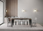 Extendable Console Table Flame with Anthracite Frame
