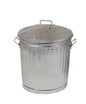 Zinc bin w/lid 62 lt