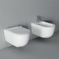 UNICA 55 Wall-hung rimless toilet and bidet with soft-close seat