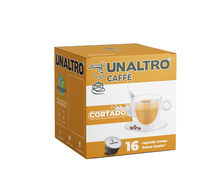 16 CAPSULE DOLCE GUSTO UNALTRO CAFFE MISCELA CORTADO.