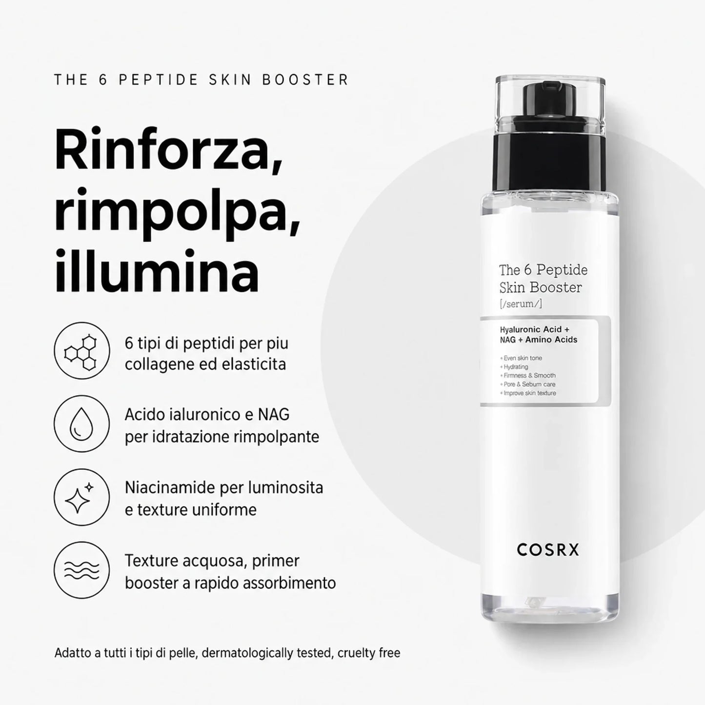 COSRX 6 Peptide Skin Booster – Siero Rassodante 150ml